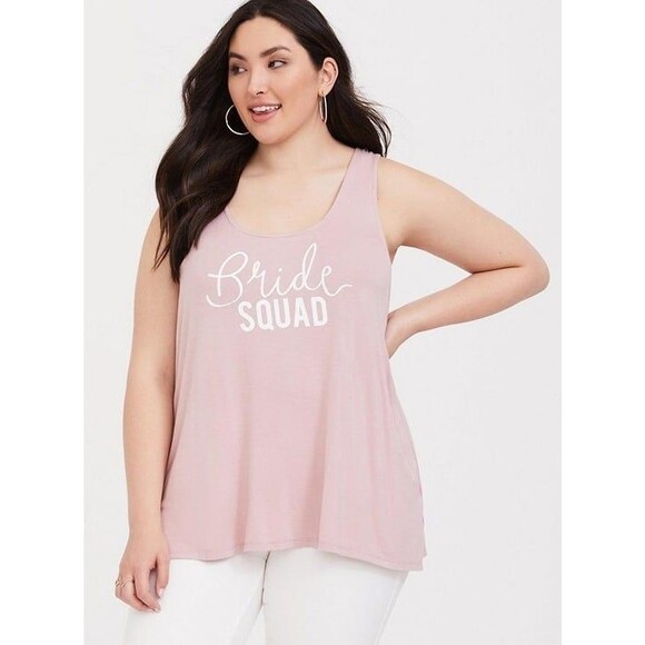 Light Pink Bride Squad Strappy Tank - Picture 1 of 3